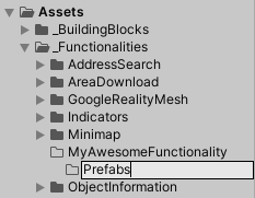 Adding a functionality with prefabs